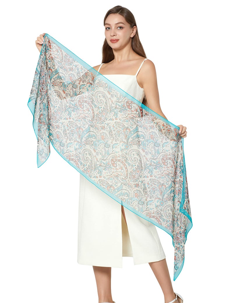 PANTONIGHT Long Chiffon Sheer Scarf Multi-Colors Printed Lightweight Scarf For Womens (COL 759) - Image 4